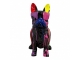 STATUE CHIEN BOULEDOGUE FRANCAIS EN RESINE NOIR TRASH