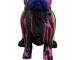 STATUE CHIEN BOULEDOGUE FRANCAIS EN RESINE NOIR TRASH