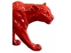 STATUE PANTHERE RESINE HT 80 CM ROUGE