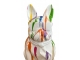 STATUE BOULEDOGUE FRANCAIS EN RESINE 80 CM BLANC MULTICOULEURS