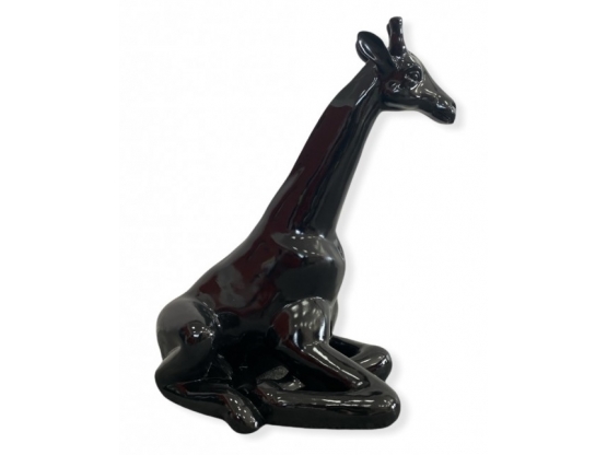 GIRAFE EN RESINE HT 85 CM NOIRE