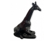 STATUE GIRAFE EN RESINE HT 80 CM NOIRE