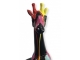 STATUE GIRAFE EN RESINE HT 80 CM NOIRE MULTICOULEURS