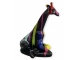 STATUE GIRAFE EN RESINE HT 80 CM NOIRE MULTICOULEURS