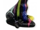 STATUE GIRAFE EN RESINE HT 80 CM NOIRE MULTICOULEURS