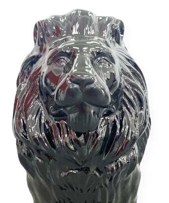 Grande Statue Lion Décorative En Résine 51cm, Noire, Paris Prix