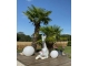 STATUE GIRAFE EN RESINE HT 80 CM BLANCHE MULTICOULEURS