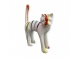 STATUE CHAT EN RESINE HT 105 CM BLANC MULTICOLORE