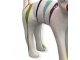 STATUE CHAT EN RESINE HT 105 CM BLANC MULTICOLORE