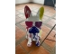 STATUE BOULEDOGUE FRANCAIS EN RESINE 80 CM BLANC MULTICOULEURS
