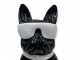 STATUE CHIEN BOULEDOGUE FRANCAIS EN RESINE HT 60 CM BLANC MULTI