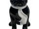 STATUE CHIEN BOULEDOGUE FRANCAIS EN RESINE HT 60 CM BLANC MULTI
