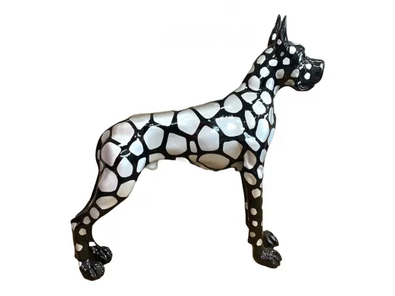 STATUE DOGUE ALLEMAND EN RESINE 110 CM