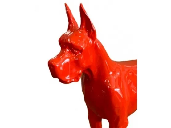 STATUE DOGUE ALLEMAND EN RESINE 110 CM