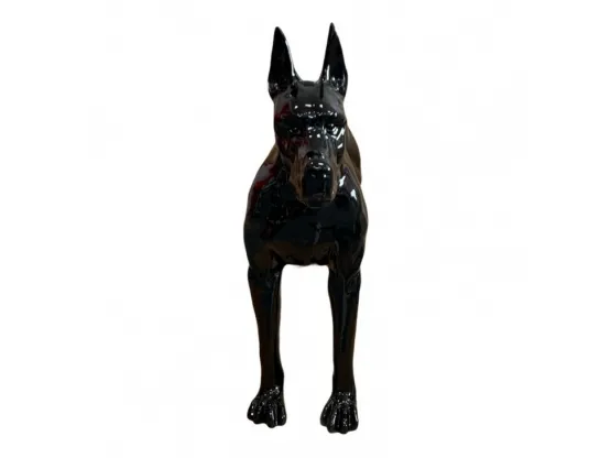 STATUE DOGUE ALLEMAND EN RESINE 110 CM