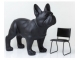 STATUE CHIEN BOULEDOGUE FRANCAIS XXL160 CM