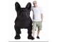 STATUE CHIEN BOULEDOGUE FRANCAIS XXL - HT 160 CM - L 200 CM