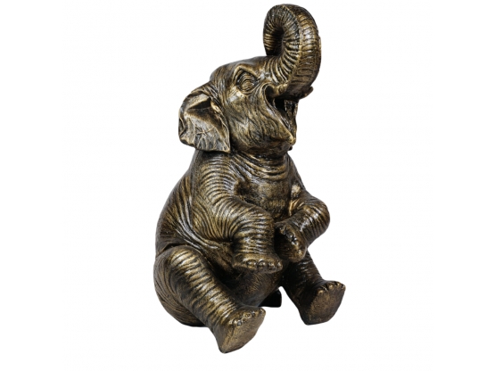 ELEPHANT ASSIS EN RESINE HAUTEUR 75 CM