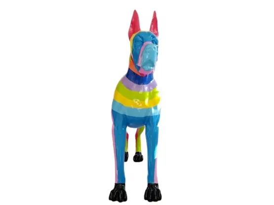 DOGUE ALLEMAND EN RESINE H 110CM