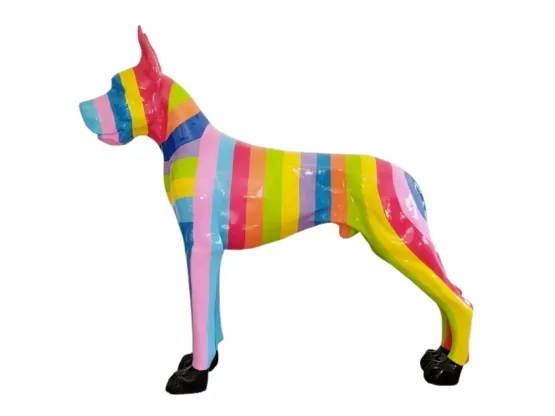 DOGUE ALLEMAND EN RESINE H 110CM