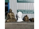 STATUE BUDDHA ASSIS EN RESINE H 155 CM
