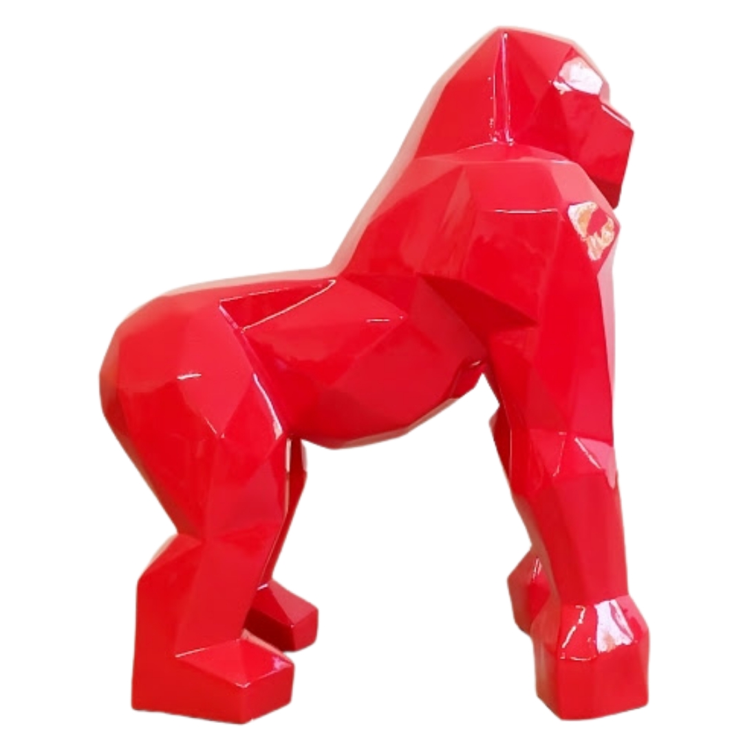 GORILLE ORIGAMI EN RESINE H 50CM