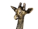 STATUE GIRAFE ASSISE EN RESINE HT 56 CM DORE NATURA