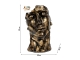 STATUE VISAGE EN RESINE PATINÉ OR H 52 CM