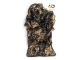 STATUE VISAGE EN RESINE PATINÉ OR H 52 CM