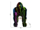 STATUE GORILLE ORIGAMI EN RESINE TRASH NOIR 50 CM
