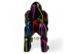 STATUE GORILLE ORIGAMI EN RESINE TRASH NOIR 50 CM