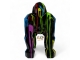 STATUE GORILLE ORIGAMI EN RESINE TRASH NOIR 50 CM