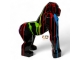 STATUE GORILLE ORIGAMI EN RESINE TRASH NOIR 50 CM