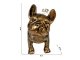 STATUE BOULEDOGUE FRANÇAIS EN RESINE PATINÉ OR 30 CM
