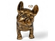 STATUE BOULEDOGUE FRANÇAIS EN RESINE PATINÉ OR 30 CM