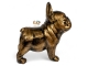 STATUE BOULEDOGUE FRANÇAIS EN RESINE PATINÉ OR 30 CM
