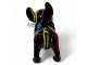 STATUE BOULEDOGUE FRANÇAIS EN RESINE TRASH NOIR 30 CM