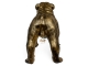 STATUE BOULEDOGUE USA EN RESINE PATINÉ OR 90 CM