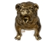 STATUE BOULEDOGUE USA EN RESINE PATINÉ OR 90 CM