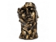 STATUE VISAGE EN RESINE PATINÉ OR H 52 CM