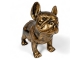 STATUE BOULEDOGUE FRANÇAIS EN RESINE PATINÉ OR 30 CM