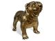 STATUE BOULEDOGUE USA EN RESINE PATINÉ OR 90 CM