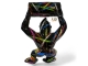 STATUE DONKEY EN RESINE AVEC BIDON SPLASH NOIR 95 CM