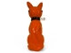 STATUE CHAT EN RESINE LUNETTES ET CRAVATE ORANGE / NOIR 80 CM