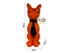 STATUE CHAT EN RESINE LUNETTES ET CRAVATE ORANGE / NOIR 80 CM