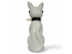 STATUE CHAT EN RESINE LUNETTES ET CRAVATE BLANC / NOIR 80 CM
