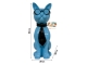 STATUE CHAT EN RESINE LUNETTES ET CRAVATE BLEU / NOIR 80 CM