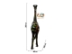 STATUE GIRAFE NOIRE SPLASH EN RESINE 210 CM