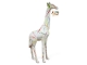 STATUE GIRAFE BLANC SPLASH EN RESINE 210 CM