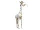 STATUE GIRAFE BLANC SPLASH EN RESINE 210 CM